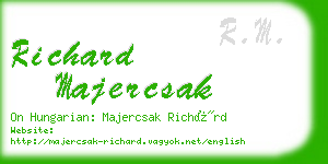 richard majercsak business card